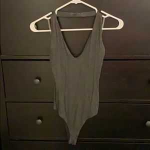 Ribbed Halter Bodysuit